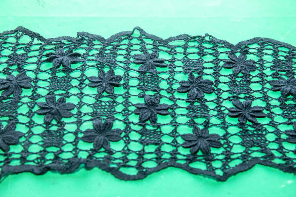 Echarpe em renda de bilro